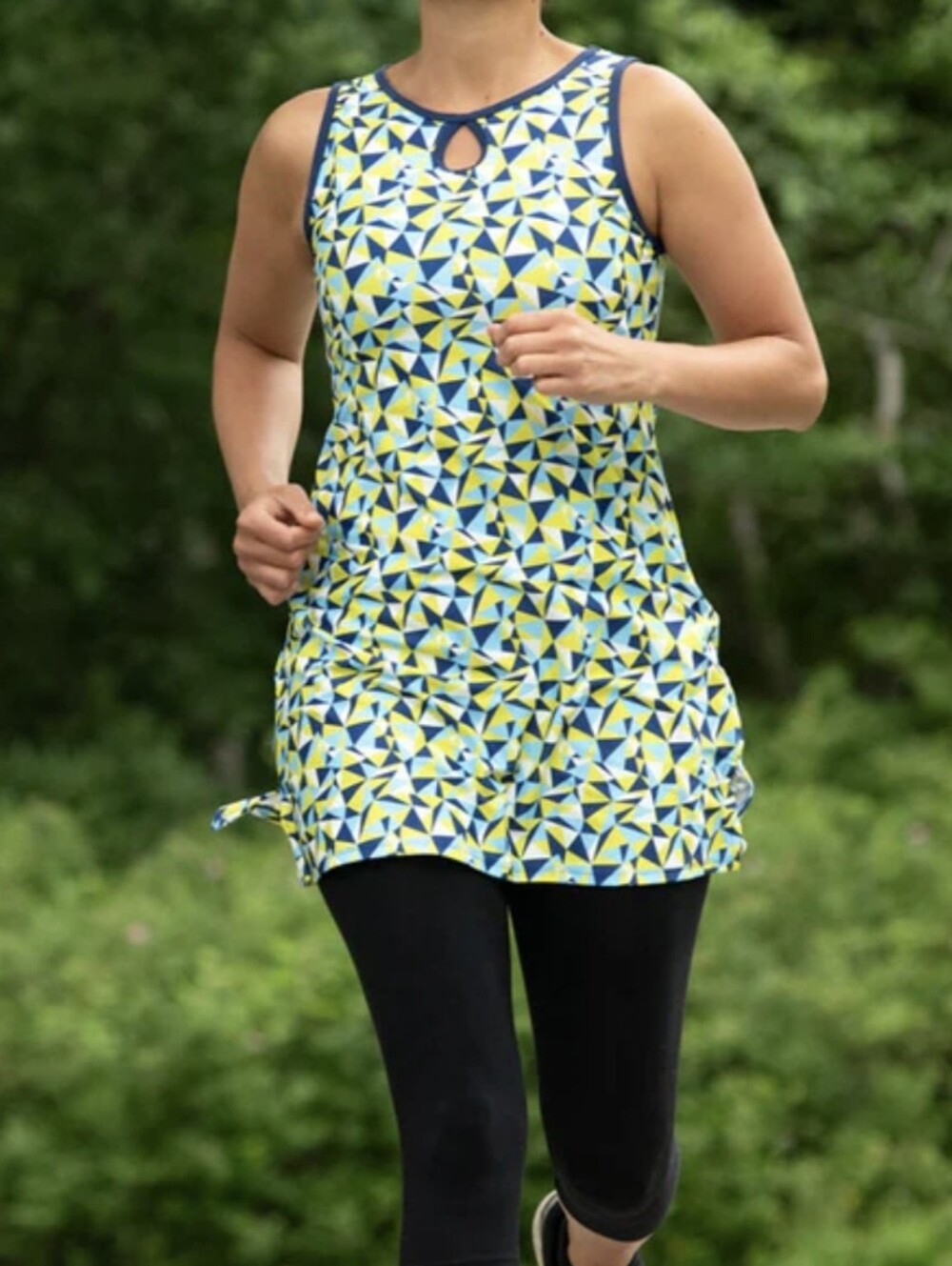 Nuu Muu The Original "Circles" Sleeveless Geometric Print Active Dress - Size L - Picture 13 of 13